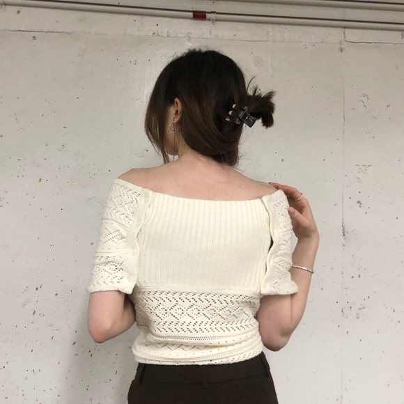 Knitted white sweater - Picture 2 of 2
